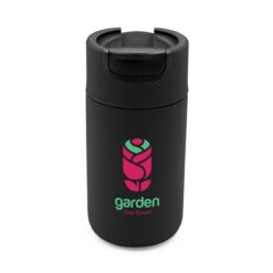 Kubek termiczny 400 ml Air Gifts | Raylee z nadrukiem Twojego logo, materiał: plastik, stal nierdzewna, stal, kolor: czarny