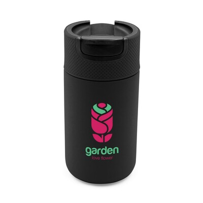 Kubek termiczny 400 ml Air Gifts | Raylee z nadrukiem Twojego logo, materiał: plastik, stal nierdzewna, stal, kolor: czarny Kubek termiczny 400 ml Air Gifts | Raylee z nadrukiem Twojego logo, materiał: plastik, stal nierdzewna, stal, kolor: czarny