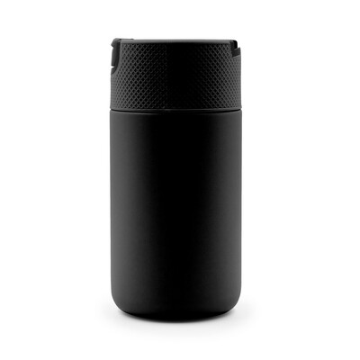 Kubek termiczny 400 ml Air Gifts | Raylee z nadrukiem Twojego logo, materiał: plastik, stal nierdzewna, stal, kolor: czarny Kubek termiczny 400 ml Air Gifts | Raylee z nadrukiem Twojego logo, materiał: plastik, stal nierdzewna, stal, kolor: czarny