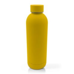 Butelka termiczna 500 ml | Terryl z nadrukiem Twojego logo, materiał: stal nierdzewna, stal, kolor: żółty