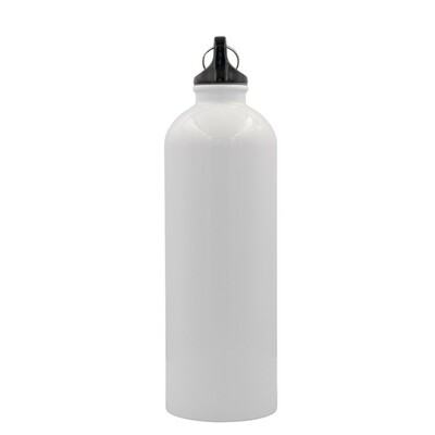 Butelka sportowa 770 ml z karabińczykiem | Laveriano z nadrukiem Twojego logo, materiał: plastik, stal nierdzewna, stal, kolor: biały Butelka sportowa 770 ml z karabińczykiem | Laveriano z nadrukiem Twojego logo, materiał: plastik, stal nierdzewna, stal, kolor: biały