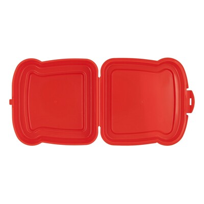 Pudełko śniadaniowe "kanapka" 450 ml | Saffo z nadrukiem Twojego logo, materiał: pp, kolor: czerwony Pudełko śniadaniowe "kanapka" 450 ml | Saffo z nadrukiem Twojego logo, materiał: pp, kolor: czerwony