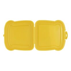 Pudełko śniadaniowe "kanapka" 450 ml | Saffo z nadrukiem Twojego logo, materiał: pp, kolor: żółty