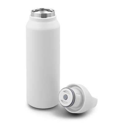 Butelka termiczna 530 ml Air Gifts | Almaide z nadrukiem Twojego logo, materiał: plastik, stal nierdzewna, stal, kolor: biały Butelka termiczna 530 ml Air Gifts | Almaide z nadrukiem Twojego logo, materiał: plastik, stal nierdzewna, stal, kolor: biały