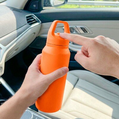 Butelka termiczna 530 ml Air Gifts | Almaide z nadrukiem Twojego logo, materiał: plastik, stal nierdzewna, stal, kolor: pomarańczowy Butelka termiczna 530 ml Air Gifts | Almaide z nadrukiem Twojego logo, materiał: plastik, stal nierdzewna, stal, kolor: pomarańczowy