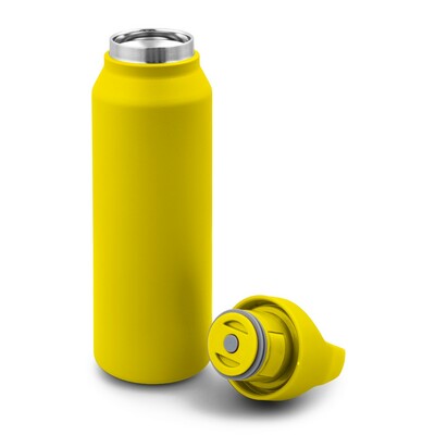 Butelka termiczna 530 ml Air Gifts | Almaide z nadrukiem Twojego logo, materiał: plastik, stal nierdzewna, stal, kolor: żółty Butelka termiczna 530 ml Air Gifts | Almaide z nadrukiem Twojego logo, materiał: plastik, stal nierdzewna, stal, kolor: żółty