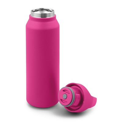 Butelka termiczna 530 ml Air Gifts | Almaide z nadrukiem Twojego logo, materiał: plastik, stal nierdzewna, stal, kolor: różowy Butelka termiczna 530 ml Air Gifts | Almaide z nadrukiem Twojego logo, materiał: plastik, stal nierdzewna, stal, kolor: różowy