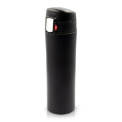 Kubek termiczny 450 ml | Els z nadrukiem Twojego logo, materiał: plastik, stal nierdzewna, stal, kolor: czarny