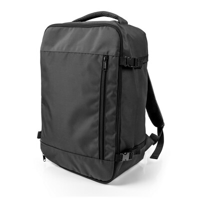 Plecak podróżny | Yloris z nadrukiem Twojego logo, materiał: poliester, rpet, kolor: czarny Plecak podróżny | Yloris z nadrukiem Twojego logo, materiał: poliester, rpet, kolor: czarny