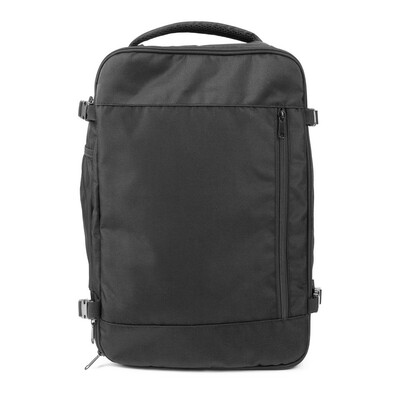 Plecak podróżny | Yloris z nadrukiem Twojego logo, materiał: poliester, rpet, kolor: czarny Plecak podróżny | Yloris z nadrukiem Twojego logo, materiał: poliester, rpet, kolor: czarny