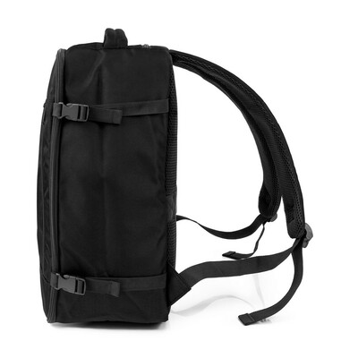 Plecak podróżny | Yloris z nadrukiem Twojego logo, materiał: poliester, rpet, kolor: czarny Plecak podróżny | Yloris z nadrukiem Twojego logo, materiał: poliester, rpet, kolor: czarny