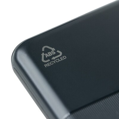 Power bank 10000 mAh z nadrukiem Twojego logo, materiał: pc, kolor: czarny Power bank 10000 mAh z nadrukiem Twojego logo, materiał: pc, kolor: czarny