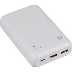 Power bank 20000 mAh z nadrukiem Twojego logo, materiał: pc, kolor: biały