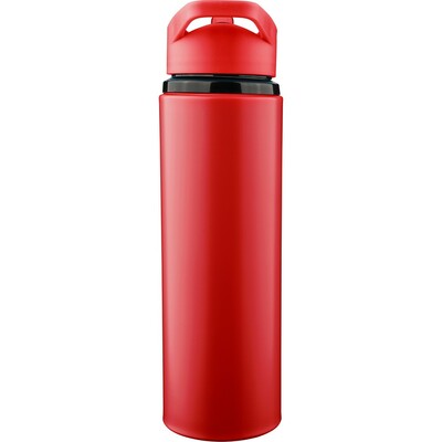 Butelka sportowa 500 ml z nadrukiem Twojego logo, materiał: pp, stal nierdzewna, silikon, pe, stal, kolor: czerwony Butelka sportowa 500 ml z nadrukiem Twojego logo, materiał: pp, stal nierdzewna, silikon, pe, stal, kolor: czerwony