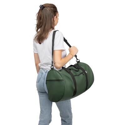 Torba sportowa, podróżna z nadrukiem Twojego logo, materiał: rpet, kolor: zielony Torba sportowa, podróżna z nadrukiem Twojego logo, materiał: rpet, kolor: zielony