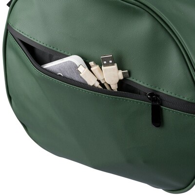 Torba sportowa, podróżna z nadrukiem Twojego logo, materiał: rpet, kolor: zielony Torba sportowa, podróżna z nadrukiem Twojego logo, materiał: rpet, kolor: zielony