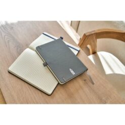 Notatnik ok. A5 z nadrukiem Twojego logo, materiał: papier, poliester, rpet, kolor: czarny