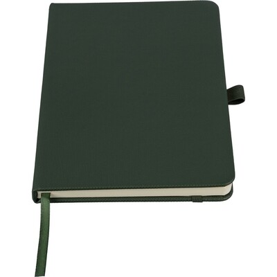 Notatnik ok. A5 z nadrukiem Twojego logo, materiał: papier, poliester, rpet, kolor: zielony Notatnik ok. A5 z nadrukiem Twojego logo, materiał: papier, poliester, rpet, kolor: zielony