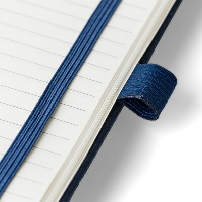 Notatnik ok. A5 z nadrukiem Twojego logo, materiał: papier, poliester, rpet, kolor: niebieski Notatnik ok. A5 z nadrukiem Twojego logo, materiał: papier, poliester, rpet, kolor: niebieski