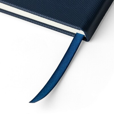 Notatnik ok. A5 z nadrukiem Twojego logo, materiał: papier, poliester, rpet, kolor: niebieski Notatnik ok. A5 z nadrukiem Twojego logo, materiał: papier, poliester, rpet, kolor: niebieski