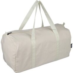 Torba sportowa, podróżna z nadrukiem Twojego logo, materiał: poliester, rpet, polibawełna, kolor: beżowy