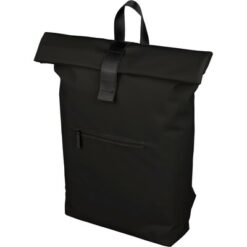 Zwijany plecak z nadrukiem Twojego logo, materiał: pu, poliester, kolor: czarny