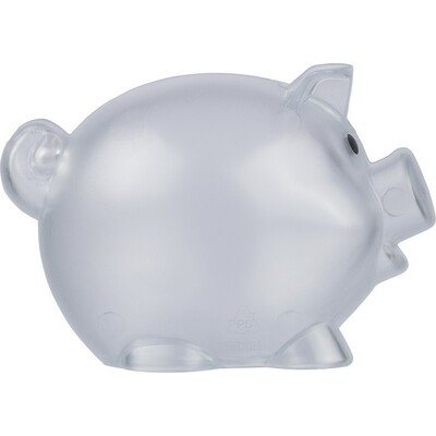 Skarbonka "świnka" z nadrukiem Twojego logo, materiał: plastik, kolor: neutralny Skarbonka "świnka" z nadrukiem Twojego logo, materiał: plastik, kolor: neutralny
