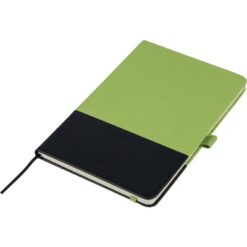 Notatnik ok. A5 z nadrukiem Twojego logo, materiał: pu, poliester, rpet, kolor: limonkowy