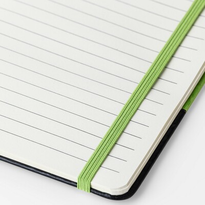 Notatnik ok. A5 z nadrukiem Twojego logo, materiał: pu, poliester, rpet, kolor: limonkowy Notatnik ok. A5 z nadrukiem Twojego logo, materiał: pu, poliester, rpet, kolor: limonkowy