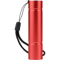 Latarka COB z nadrukiem Twojego logo, materiał: aluminium, poliester, kolor: czerwony