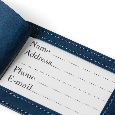 Etui do paszportu, zawieszka do bagażu z nadrukiem Twojego logo, materiał: pu, kolor: niebieski Etui do paszportu, zawieszka do bagażu z nadrukiem Twojego logo, materiał: pu, kolor: niebieski