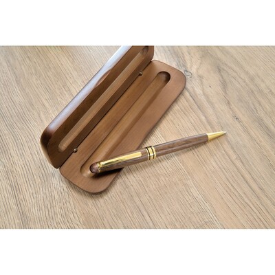 Długopis z nadrukiem Twojego logo, materiał: metal, drewno, mosiądz, kolor: brązowy Długopis z nadrukiem Twojego logo, materiał: metal, drewno, mosiądz, kolor: brązowy