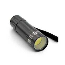 Latarka COB | Lule z nadrukiem Twojego logo, materiał: aluminium, kolor: czarny