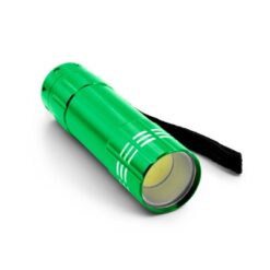 Latarka COB | Lule z nadrukiem Twojego logo, materiał: aluminium, kolor: zielony