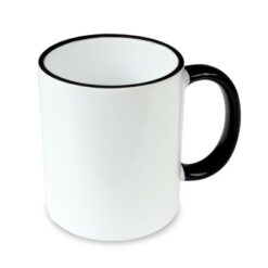 Kubek ceramiczny 350 ml | Nerita z nadrukiem Twojego logo, materiał: ceramika, kolor: czarny