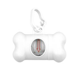 Zasobnik z woreczkami na psie odchody | Zoga z nadrukiem Twojego logo, materiał: pp, kolor: biały