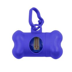 Zasobnik z woreczkami na psie odchody | Zoga z nadrukiem Twojego logo, materiał: pp, kolor: granatowy