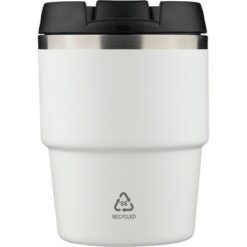 Kubek termiczny 175 ml z nadrukiem Twojego logo, materiał: metal, pp, silikon, ceramika, kolor: biały