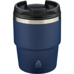 Kubek termiczny 175 ml z nadrukiem Twojego logo, materiał: metal, pp, silikon, ceramika, kolor: niebieski