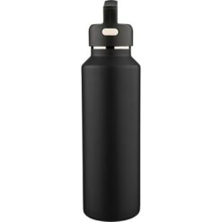 Kubek termiczny 600 ml z nadrukiem Twojego logo, materiał: metal, pp, silikon, kolor: czarny