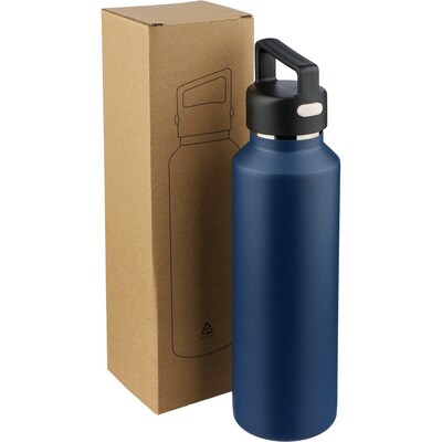 Butelka termiczna 600 ml z nadrukiem Twojego logo, materiał: metal, pp, silikon, kolor: niebieski Butelka termiczna 600 ml z nadrukiem Twojego logo, materiał: metal, pp, silikon, kolor: niebieski