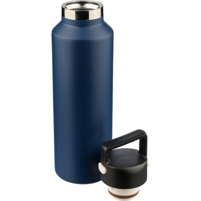 Butelka termiczna 600 ml z nadrukiem Twojego logo, materiał: metal, pp, silikon, kolor: niebieski Butelka termiczna 600 ml z nadrukiem Twojego logo, materiał: metal, pp, silikon, kolor: niebieski