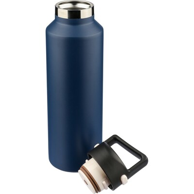 Butelka termiczna 600 ml z nadrukiem Twojego logo, materiał: metal, pp, silikon, kolor: niebieski Butelka termiczna 600 ml z nadrukiem Twojego logo, materiał: metal, pp, silikon, kolor: niebieski