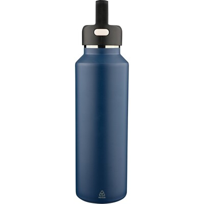 Butelka termiczna 600 ml z nadrukiem Twojego logo, materiał: metal, pp, silikon, kolor: niebieski Butelka termiczna 600 ml z nadrukiem Twojego logo, materiał: metal, pp, silikon, kolor: niebieski