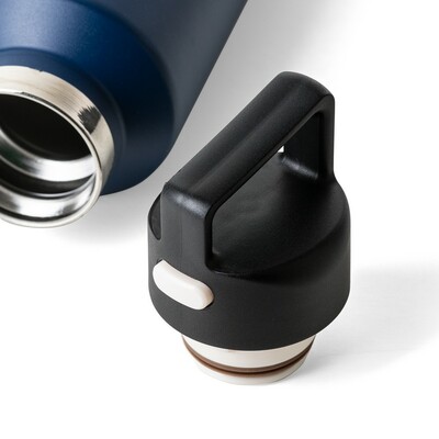 Butelka termiczna 600 ml z nadrukiem Twojego logo, materiał: metal, pp, silikon, kolor: niebieski Butelka termiczna 600 ml z nadrukiem Twojego logo, materiał: metal, pp, silikon, kolor: niebieski