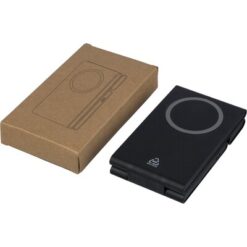 Magnetyczna ładowarka bezprzewodowa 3 w 1, 15W z nadrukiem Twojego logo, materiał: plastik, kolor: czarny