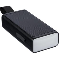 Głośnik bezprzewodowy 5W z nadrukiem Twojego logo, materiał: metal, plastik, silikon, kolor: czarny