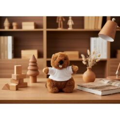 Pluszowy bóbr | Gavin z nadrukiem Twojego logo, materiał: plusz, kolor: brązowy