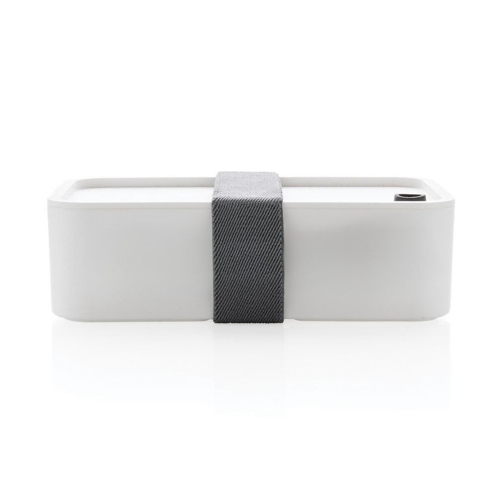 Pudełko śniadaniowe, łyżkowidelec z nadrukiem Twojego logo, materiał: pp, kolor: biały Pudełko śniadaniowe, łyżkowidelec z nadrukiem Twojego logo, materiał: pp, kolor: biały