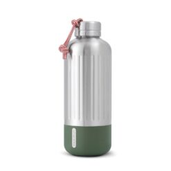 Butelka termiczna 850 ml Black+Blum Explorer z nadrukiem Twojego logo, materiał: nylon, stal nierdzewna, stal, kolor: olive green
